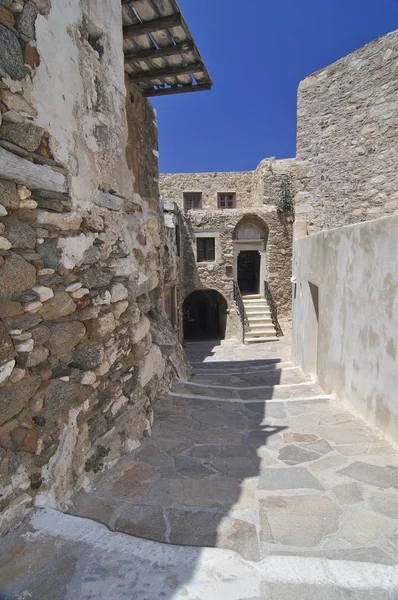 Beco Centro Histórico Cidade Naxos Caminho Castro Cíclades Grécia Europa — Fotografia de Stock