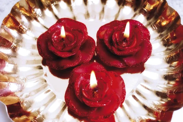 Ροζ σχήμα κερί — Φωτογραφία Αρχείου