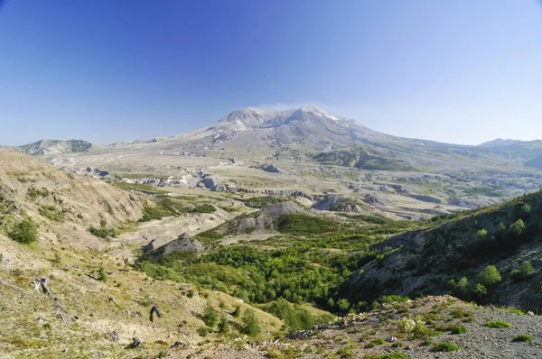 Vulkaniska Landskapet Aktiva Vulkanen Mount Helen Rökning Nationella Vulkanisk Monument — Stockfoto