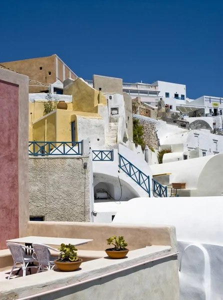 Casas Anidadas Oia Santorini Cícladas Grecia Europa — Foto de Stock