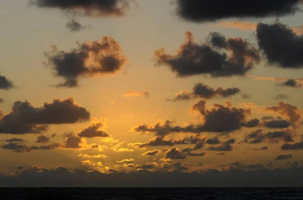 Langit Tertutup Samudera Atlantik Fuerteventura Kepulauan Canary Spanyol Eropa — Stok Foto