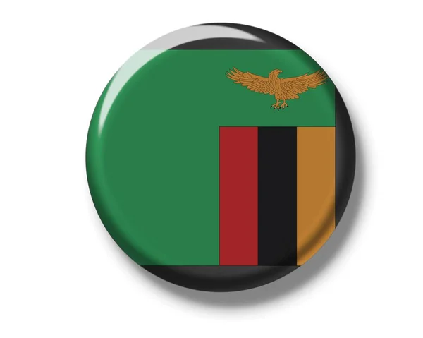 Nationella flagga zambia — Stockfoto