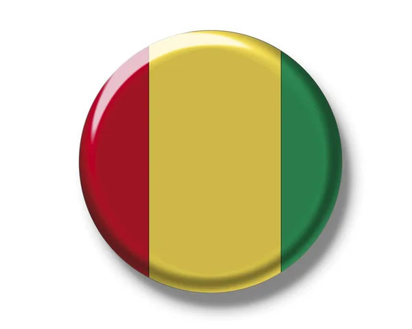 Gomb jelvény-Guinea zászlaja — Stock Fotó
