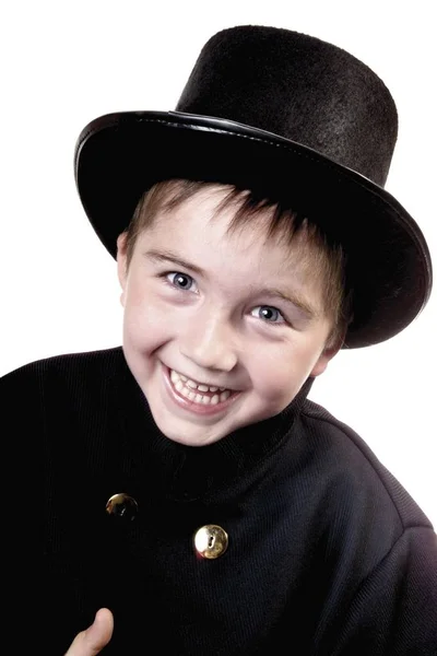 Boy Dressed Chimney Sweep — Stock Photo, Image