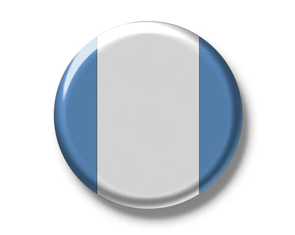 Distintivo de botão com bandeira de Guatemala — Fotografia de Stock