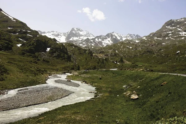 Faggenbach Stream Vale Kaunertal Tirol Áustria Europa — Fotografia de Stock