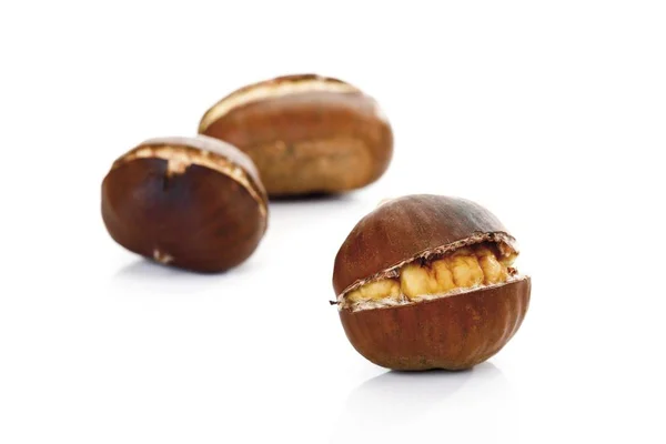 Roasted Sweet Chestnuts Edible Nuts — Stock Photo, Image
