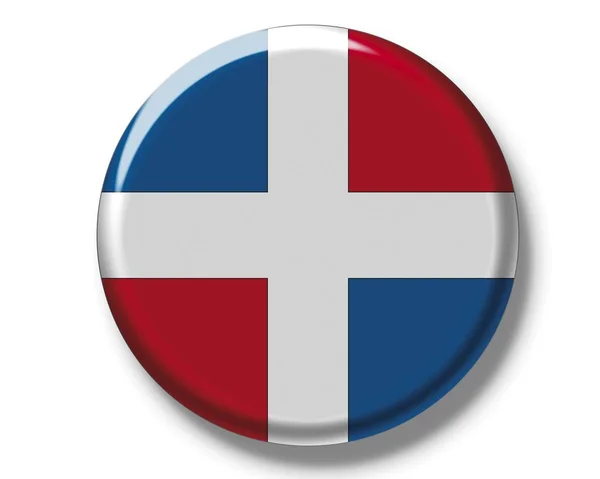 Knop badge met de vlag van Dominicaanse Republiek — Stockfoto