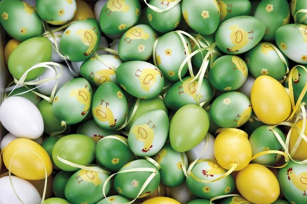 Πασχαλινά Αυγά Πασχαλινή Διακόσμηση Πλήρους Καρέ — Φωτογραφία Αρχείου