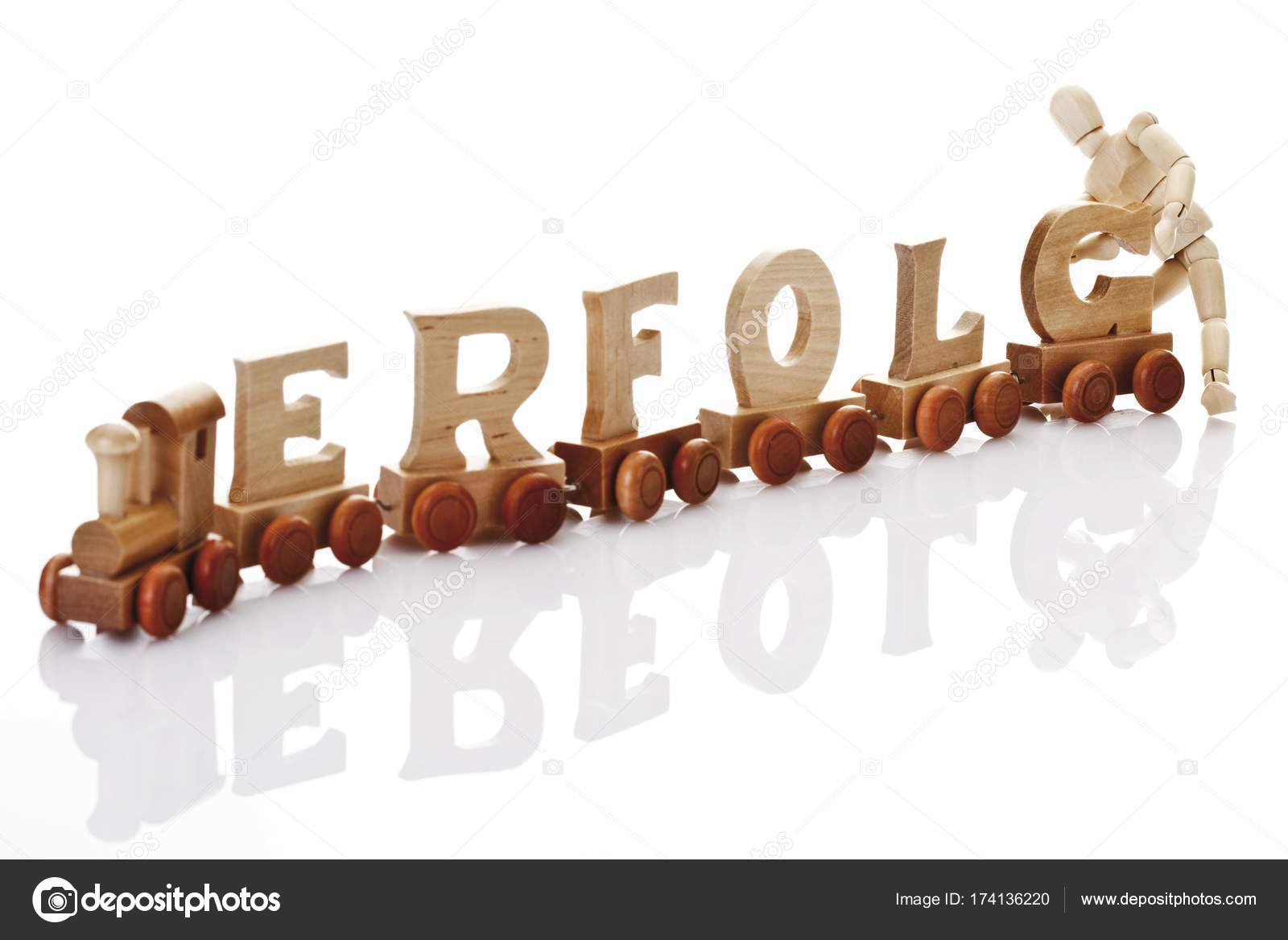 wooden letters train