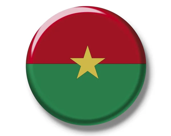 Gomb jelvény Burkina Faso zászlaja — Stock Fotó