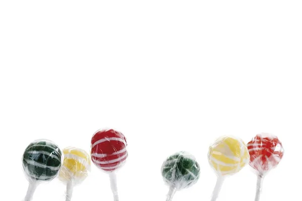 행에서 줄무늬 Lollies — 스톡 사진