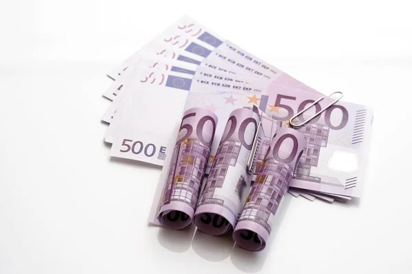 500 Eurosedlar Med Gem — Stockfoto