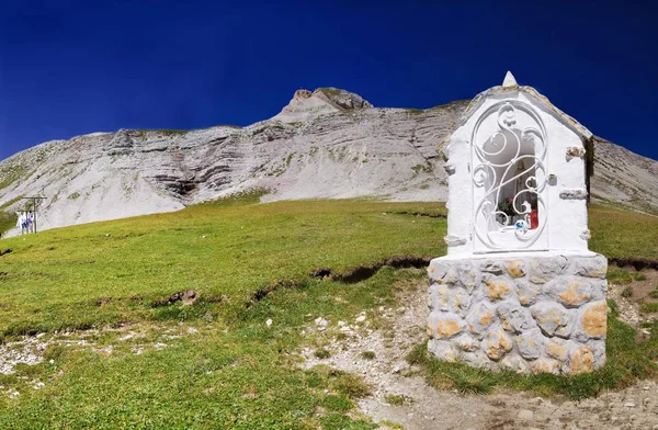 Puezhuette Puez Geisler Milli Parkı Slva Selva Val Gardena Gardena — Stok fotoğraf