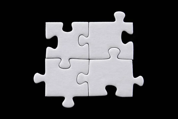 Puzzle Pieces Fitting Together Form Team — Stock Photo, Image