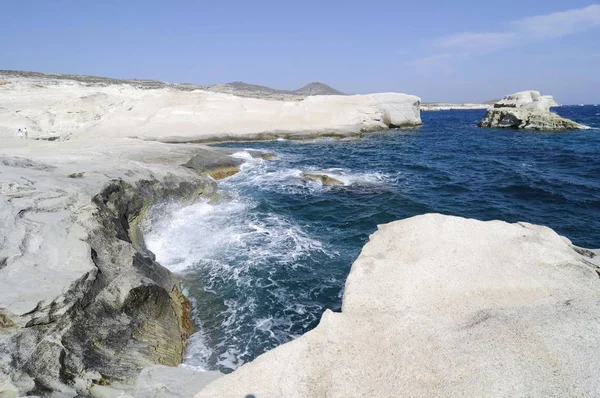 Formazioni Rocciose Sarakiniko Sull Isola Milos Cicladi Grecia Europa — Foto Stock