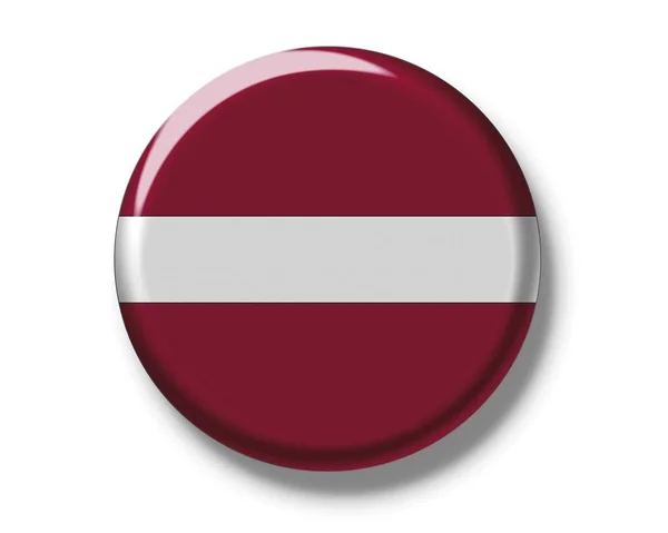 Knappen etikett med under lettisk flagg — Stockfoto