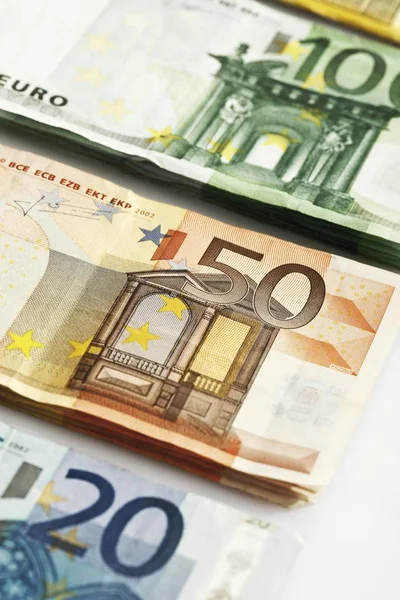 Крупним Планом Банкноти Євро — стокове фото