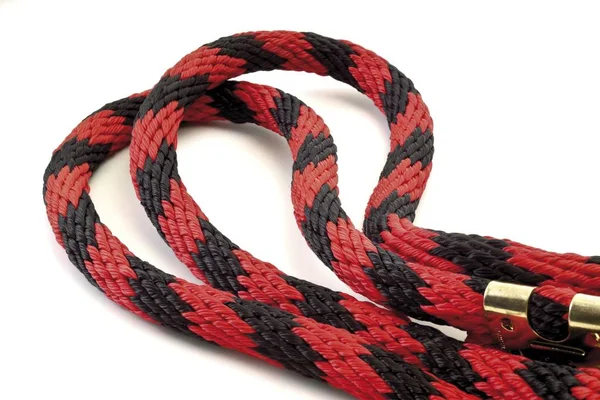 Corda Listrada Vermelha Preta — Fotografia de Stock