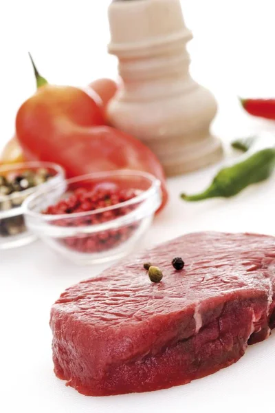 Raw Beef Fillet Steak Ingredients — Stock Photo, Image