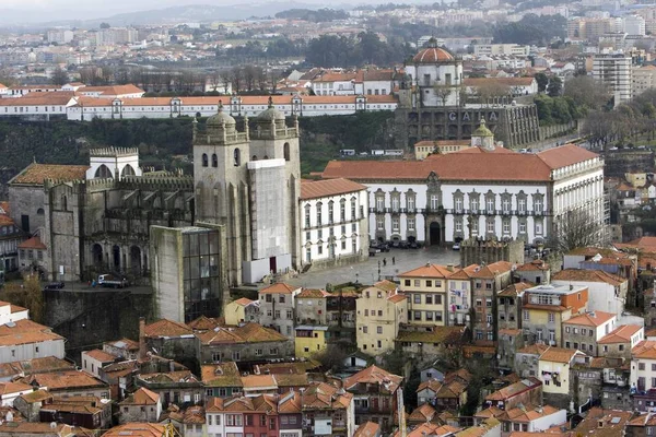 Centro Histórico Porto Com Catedral Porto Património Mundial Unesco Portugal — Fotografia de Stock