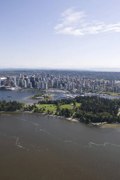 Stanley Park Coral Harbour Vancouver Skyline Colúmbia Britânica Canadá América — Fotografia de Stock