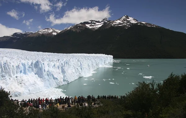 Viewing Platform Perito Moreno Glacier Los Glaciares National Park Patagonia Stock Image