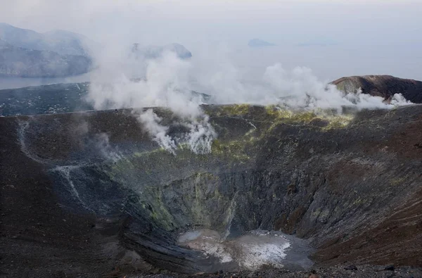 Kratern Vulcano Lipari Öarna Italien Europa — Stockfoto