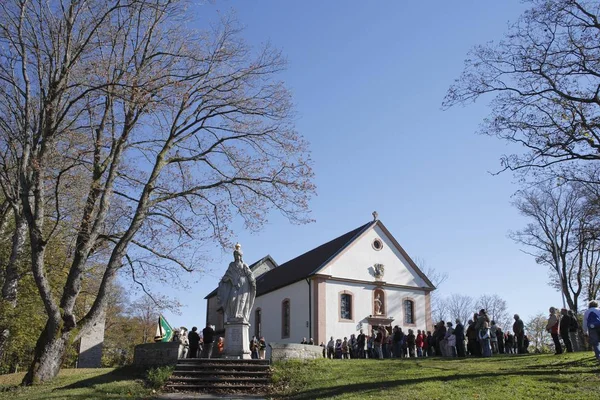 Chiesa Pellegrinaggio Maria Ehrenberg Vicino Motten Rhoen Franconia Baviera Germania — Foto Stock