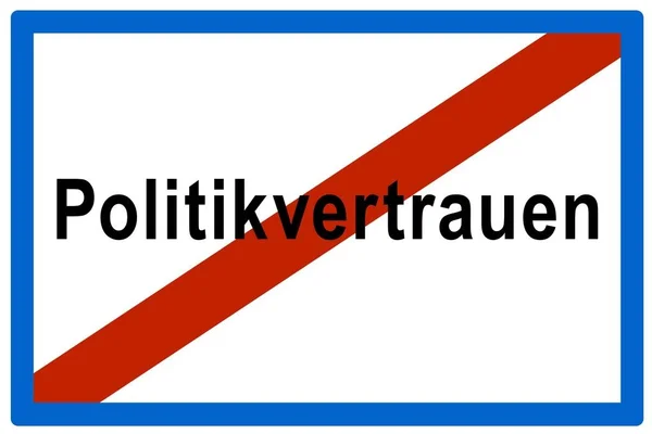 Symbolic Picture More Politikvertrauen Ger Trust Politicians Political System — Stock Photo, Image