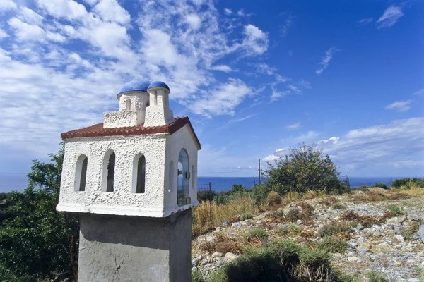 Ikonostasia Miniature Greek Chapel Crete Greece Europe — Stock Photo, Image