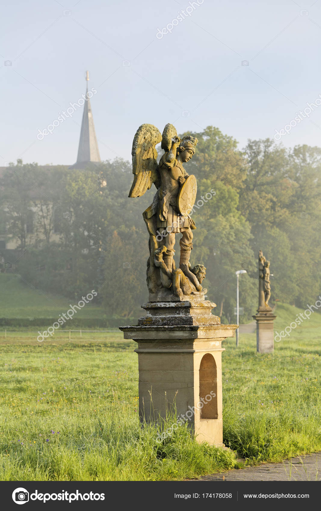 Archangel Michael Saal Der Saale Rhoen Grabfeld Franconia Bavaria