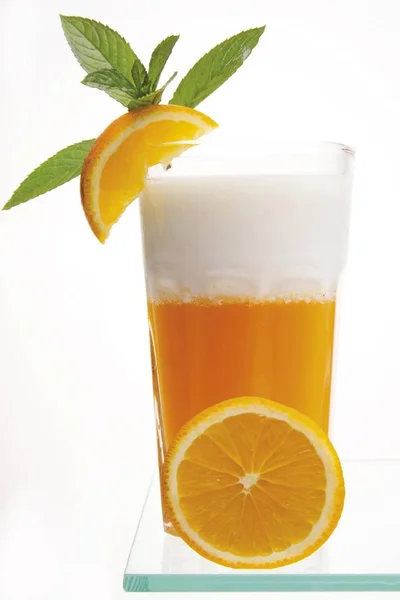 Апельсиновий Сік Напій Йогуртом — стокове фото