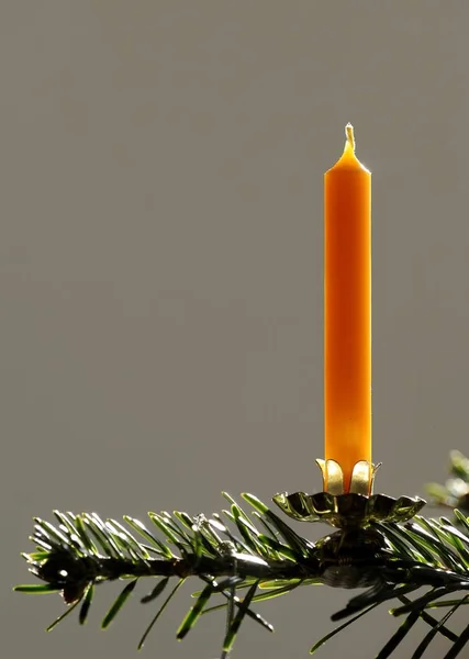 Beautiful decorative candle — Stock Photo, Image