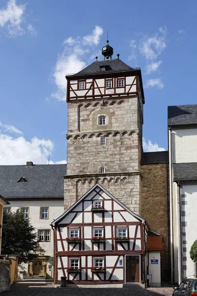 Zentturm Tower Bischofsheim Der Rhoen Franconia Bavorsko Německo Evropa — Stock fotografie