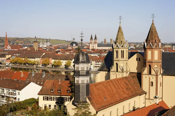 Kilise Franconia Bavyera Almanya Europe Wuerzburg Burkard — Stok fotoğraf
