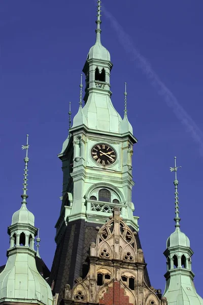 Speicherstadt Hamburgo Torre Del Histórico Edificio Oficinas Hamburguesa Hafen Und — Foto de Stock
