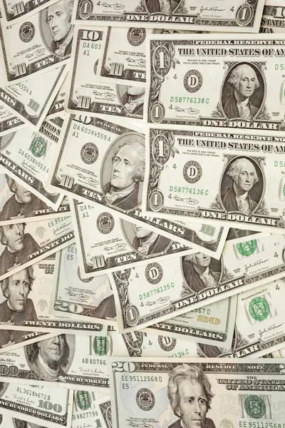 Billetes Dólares Estadounidenses Llenando Toda Toma — Foto de Stock