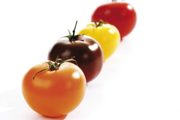 Biologische diverse tomaten — Stockfoto