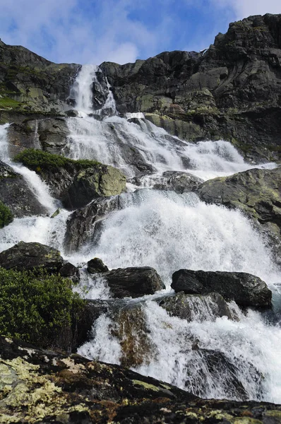 Vízesés Jotunheimen Nemzeti Park Norvégia Skandinávia Európa — Stock Fotó