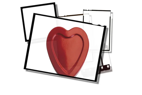 Diapositivas Del Corazón Toma Composición — Foto de Stock