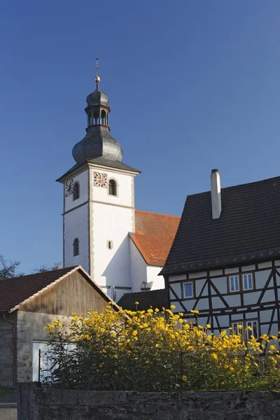 Oberleichtersbach Rhoen Frankenland Beieren Duitsland Europa — Stockfoto