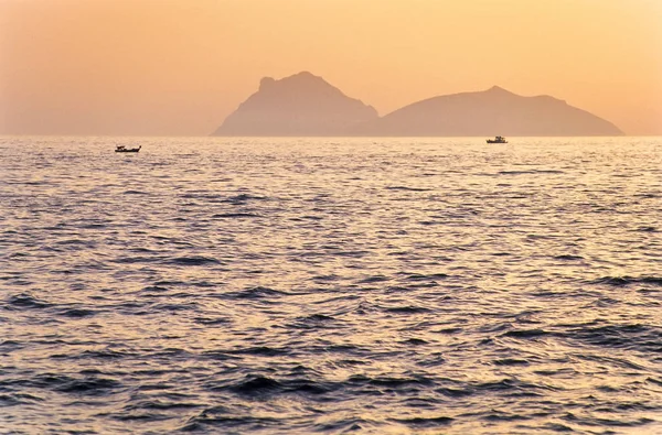 夜の海 クレタ島 ギリシャ ヨーロッパの — ストック写真