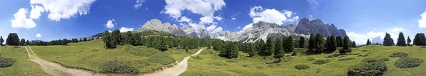 360 Panorama Seceda Gherdeina Valley Italy Europe — Stock Photo, Image