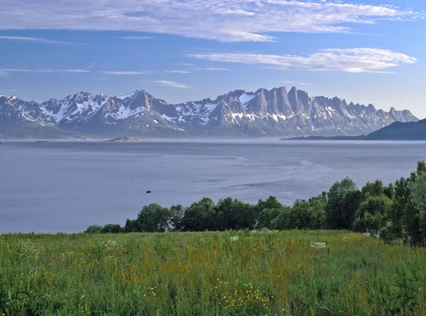 Fjorden Nära Tromsö Norge Europa — Stockfoto