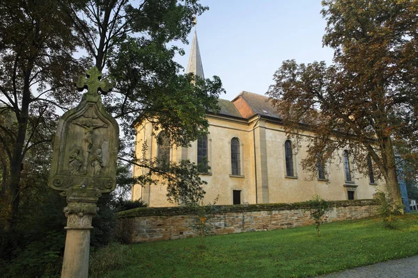 Chiesa Pellegrinaggio Findelberg Saal Der Saale Rhoen Grabfeld Franconia Baviera — Foto Stock