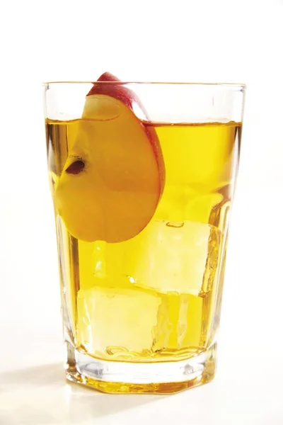 Jablečná Šťáva Plátku Jablka — Stock fotografie