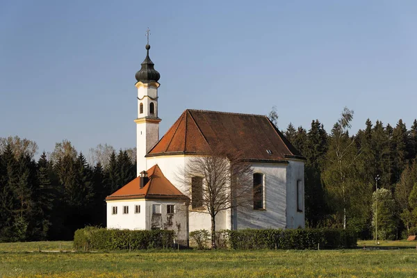 Capela Santa Leonhard Dietramszell Alta Baviera Alemanha Europa — Fotografia de Stock