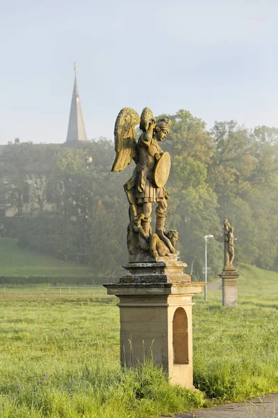 Archanděl Michael Saal Der Saale Rhoen Grabfeld Franconia Bavorsko Německo — Stock fotografie