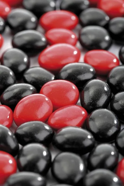 Bonbons Réglisse Salmiak Rouge Noir Remplissage Images — Photo